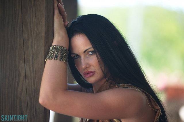 Brown PVC Leggings; ?>