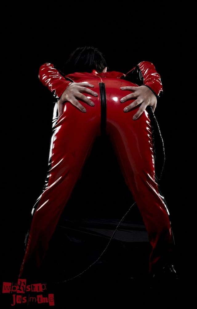 Red PVC Catsuit and Whip Preview 2